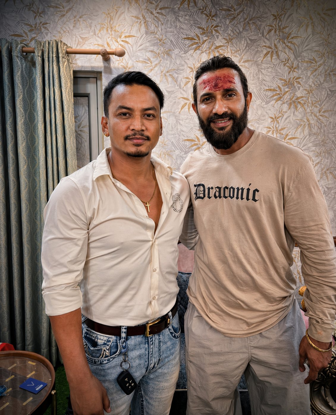 Raj Sangma with Terence Lewis on the set of RAM